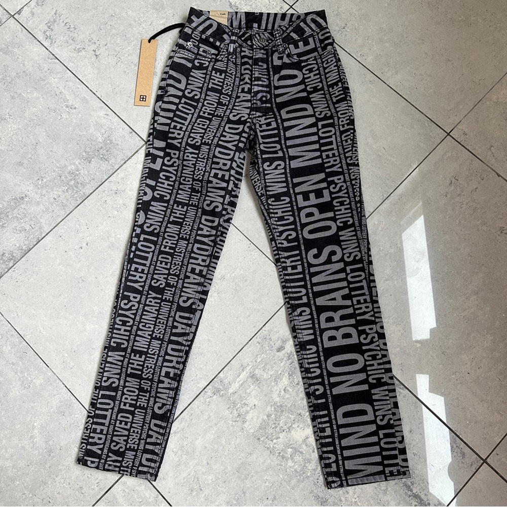 NWT KSUBI Lettering Jeans Size 23